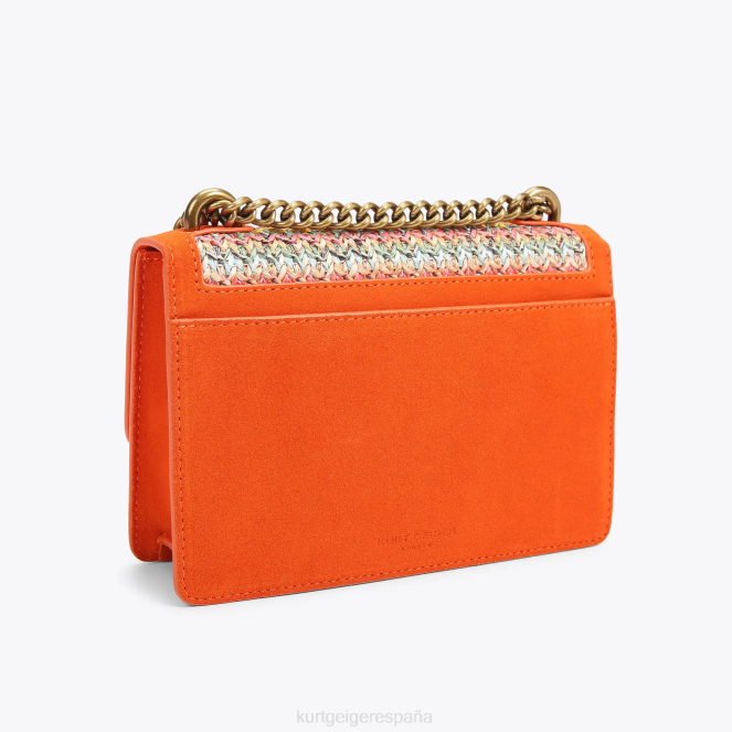 Kurt Geiger mujer bandolera pequeña london shoreditch 2LPR113 | bolsas naranja